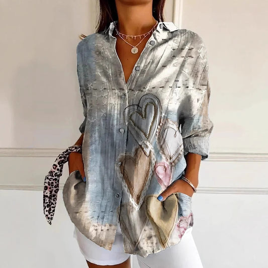 Blouse femme légère avec motif Peace Chic und Stil