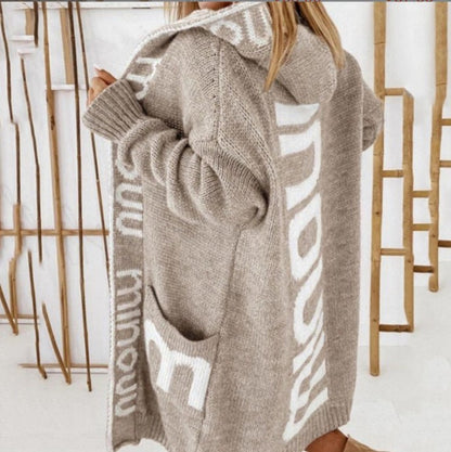 Dames confortable Cardigan à capuche Chic und Stil