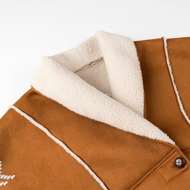 Dames élégante et confortable veste oversize avec design floral Chic und Stil