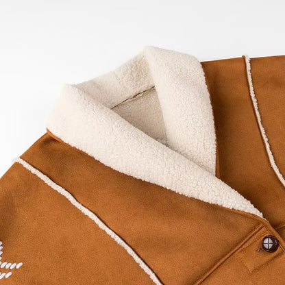 Dames élégante et confortable veste oversize avec design floral Chic und Stil