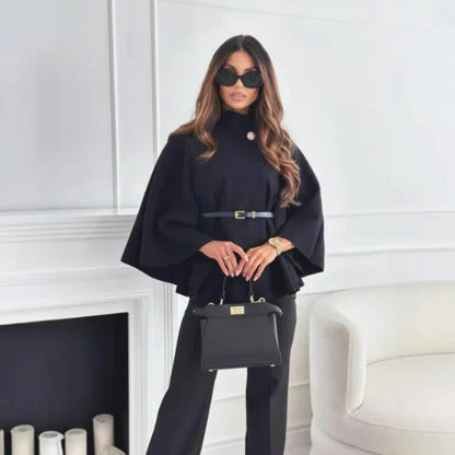 Dames Gilet Élégant À Épaulettes Avec Ceinture À La Taille Chic und Stil