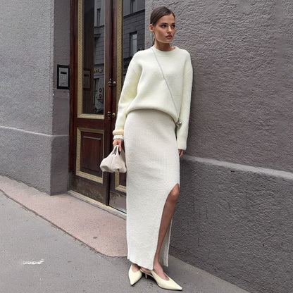 Femmes Pull-Jupe-Ensemble Chic und Stil