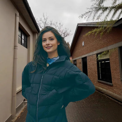 Dame doudoune avec col montant et fermeture éclair pratique Chic und Stil