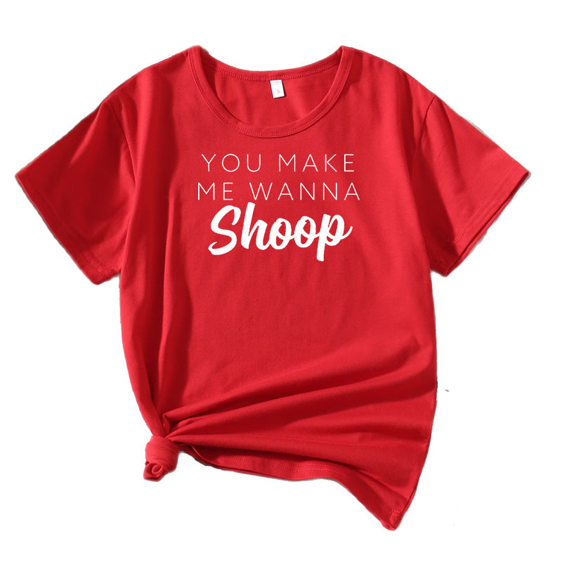 Dames Casual T-shirt Graphique Chic und Stil