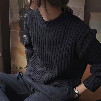 Pull en tricot épais pour femmes avec structure côtelée Chic und Stil