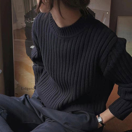 Pull en tricot épais pour femmes avec structure côtelée Chic und Stil