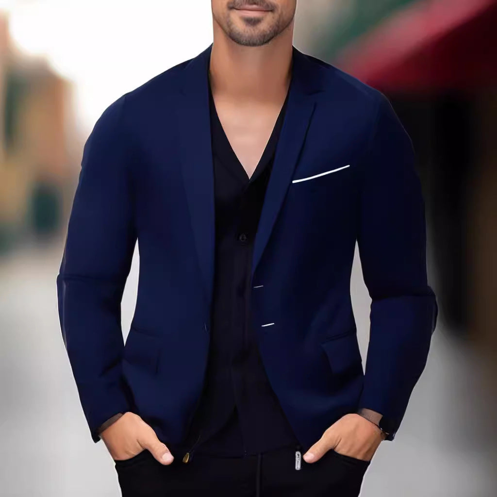 Blazer élégant et stylé pour hommes avec revers contrasté Chic und Stil