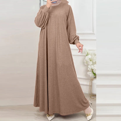 Robe maxi pour femmes avec un élégant motif à côtes et une coupe décontractée Chic und Stil