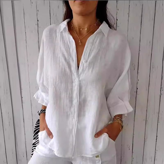 Blouse en lin légère pour femmes avec coupe décontractée Chic und Stil