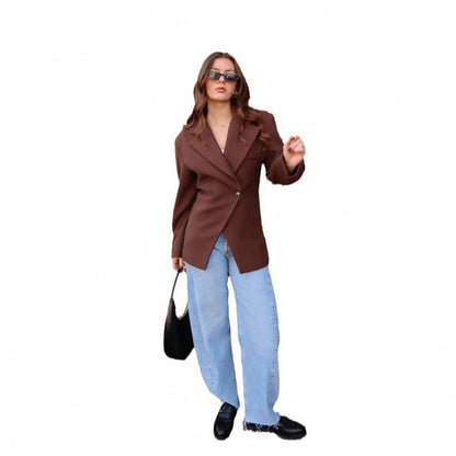Dames Élégant Blazer Oversize avec design doublé Chic und Stil