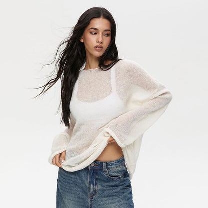 Pull en maille aérienne pour femmes avec effet transparent Chic und Stil
