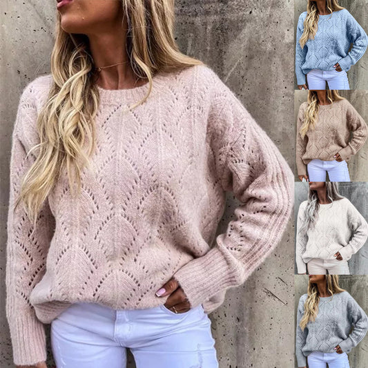 Pull en tricot pour femmes avec un motif en dentelle délicat Chic und Stil
