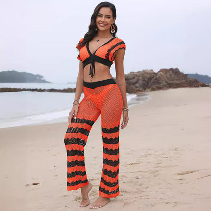Dames Crochet Pantalon de Plage Chic und Stil