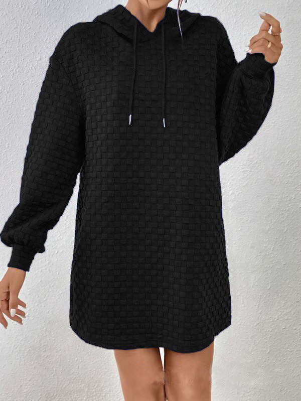 Robe à capuche pour femme en matériau structuré Chic und Stil