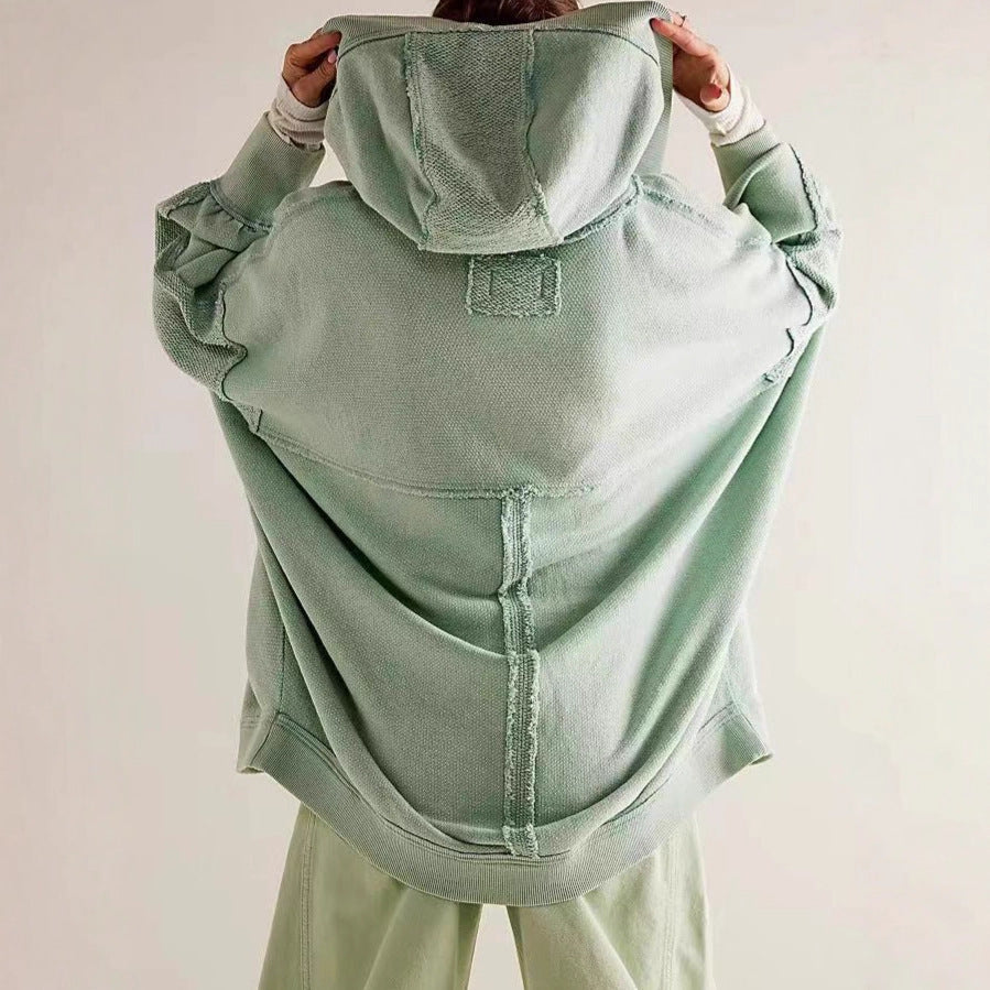 Dames hoodie oversize tendance avec tissage structuré Chic und Stil