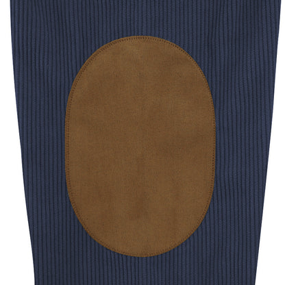 Pull fashion pour hommes avec fermeture éclair et patches de coude contrastants Chic und Stil