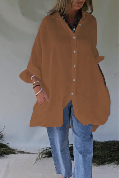 Blouse grande taille pour femmes avec coupe décontractée et fermeture à bouton-pression Chic und Stil