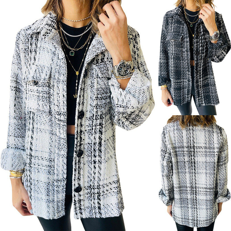Chemise à carreaux pour femmes avec poches et coupe décontractée Chic und Stil