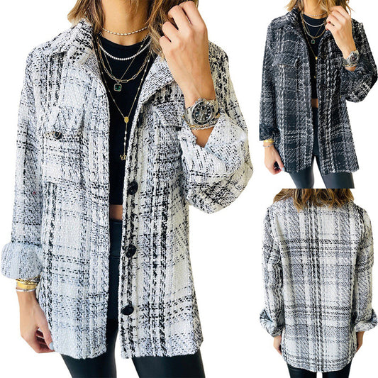 Chemise à carreaux pour femmes avec poches et coupe décontractée Chic und Stil