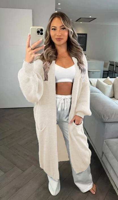 Cardigan en grosse maille pour femmes au style oversized décontracté avec poches pratiques Chic und Still