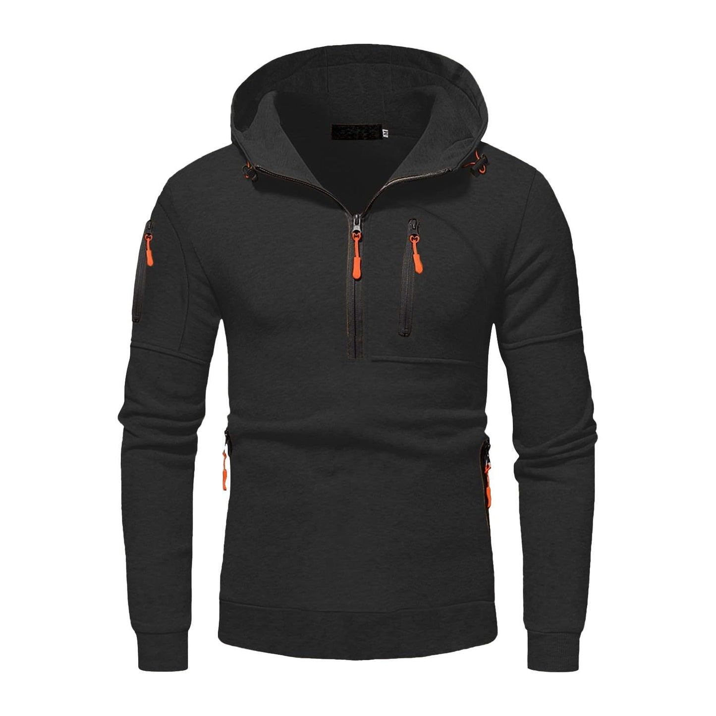 Functional hooded jacket for men with innovative 1/2 zip Chic and Style