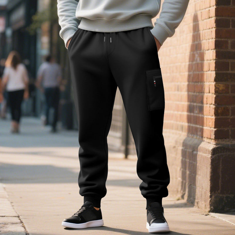 Men's Casual Cargo Jogging Pants with Practical Side Pockets and Elastic Waistband Chic and Style