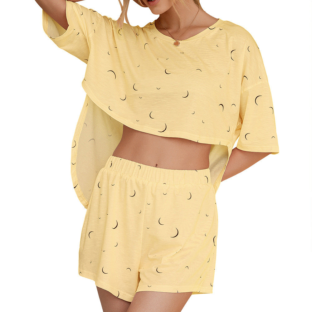 Ensemble de Pyjama Femme avec T-shirt aéré et shorts Chic und Stil