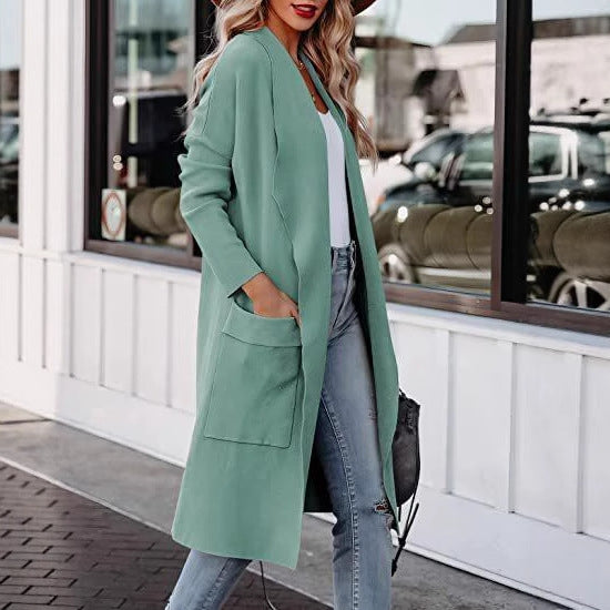 Dames Cardigan à manches longues tendance avec poches pratiques Chic und Stil