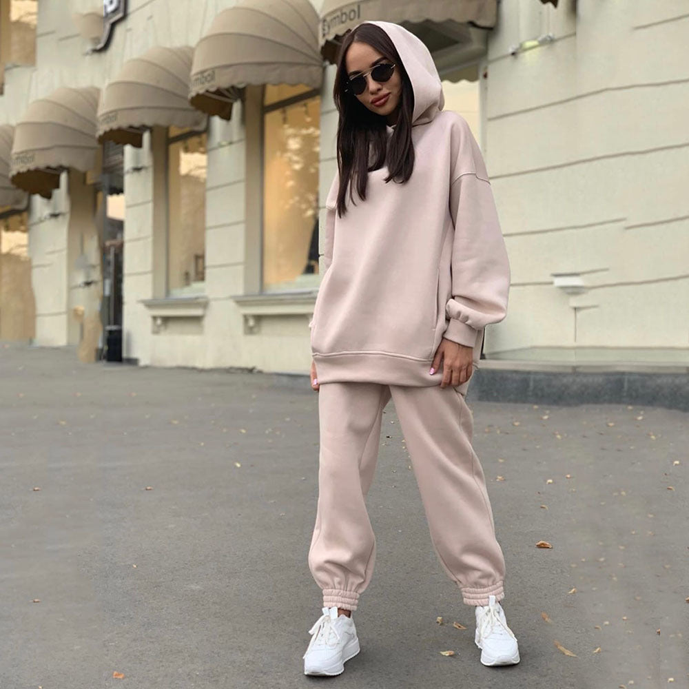 Dames Ensemble de hoodie et de jogging sportif au design décontracté avec capuche Chic und Stil