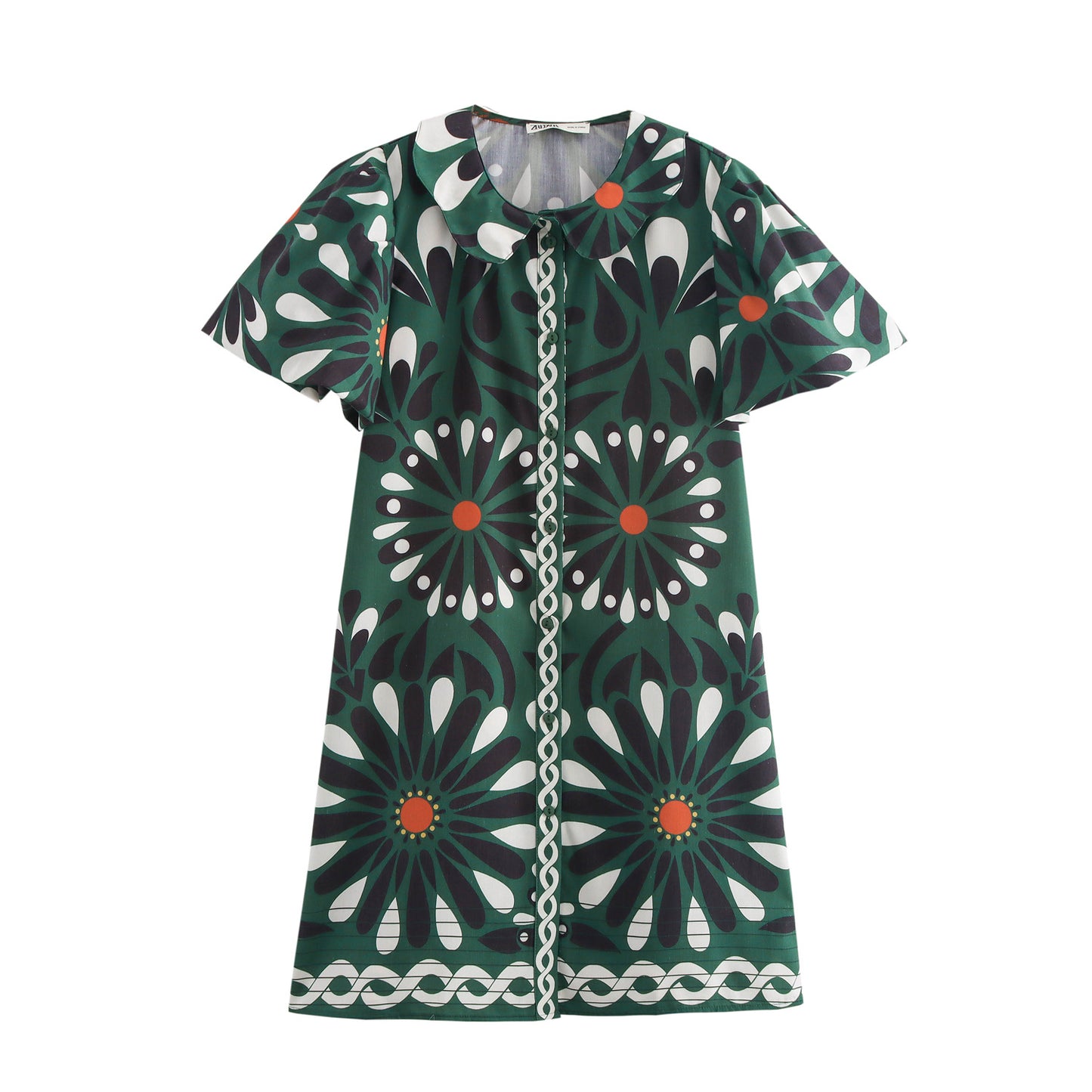 Robe dames avec motif floral et col Chic und Stil
