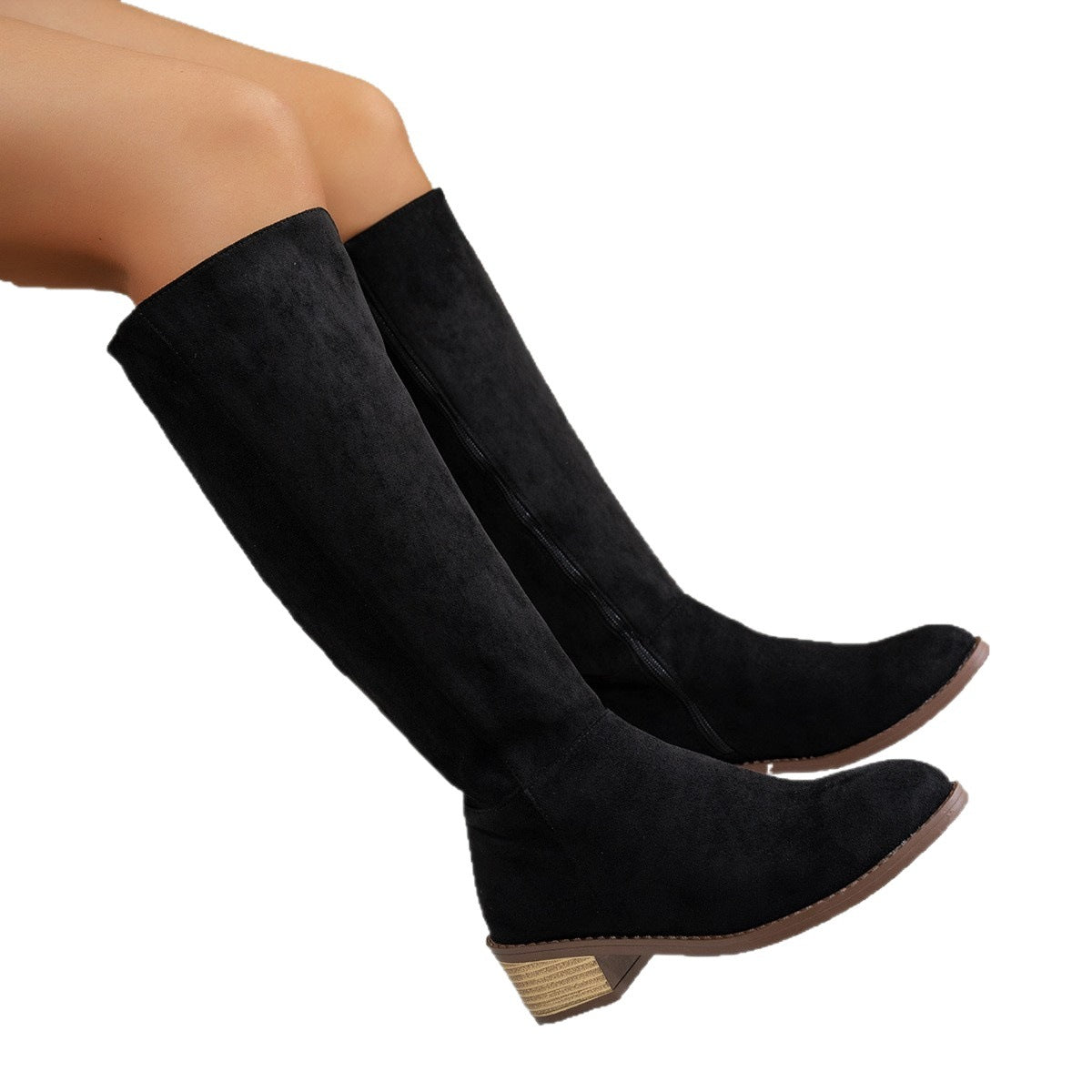 Bottes élégantes pour femmes en daim souple Chic und Stil