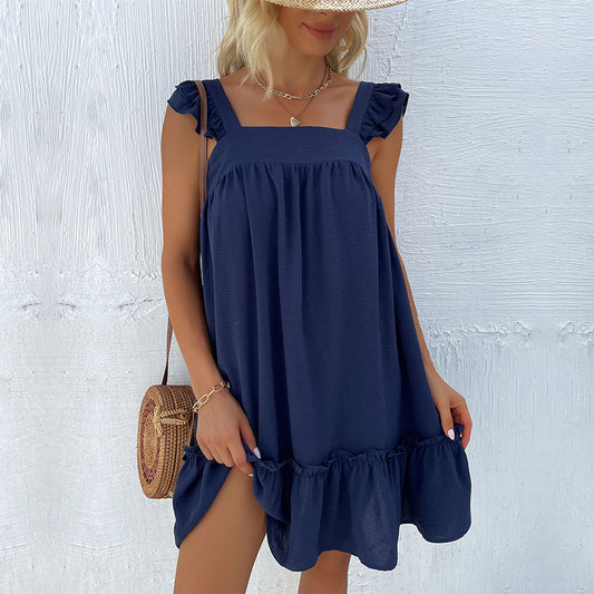 Robe mini à volants pour dames Chic und Stil