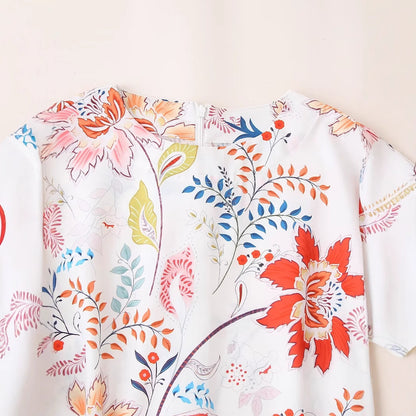 Robe maxi femme avec imprimé floral et manches volumineuses Chic und Stil