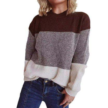 Dames pull confortable avec motif rayé tendance Chic und Stil