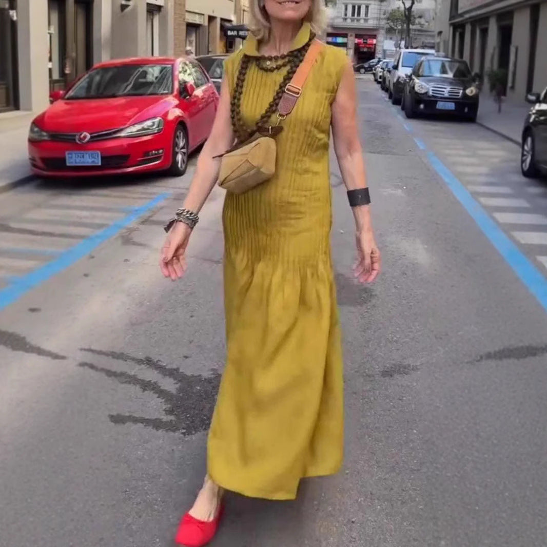 Robe polo maxi pour femmes avec coupe décontractée et texture structurée Chic und Stil