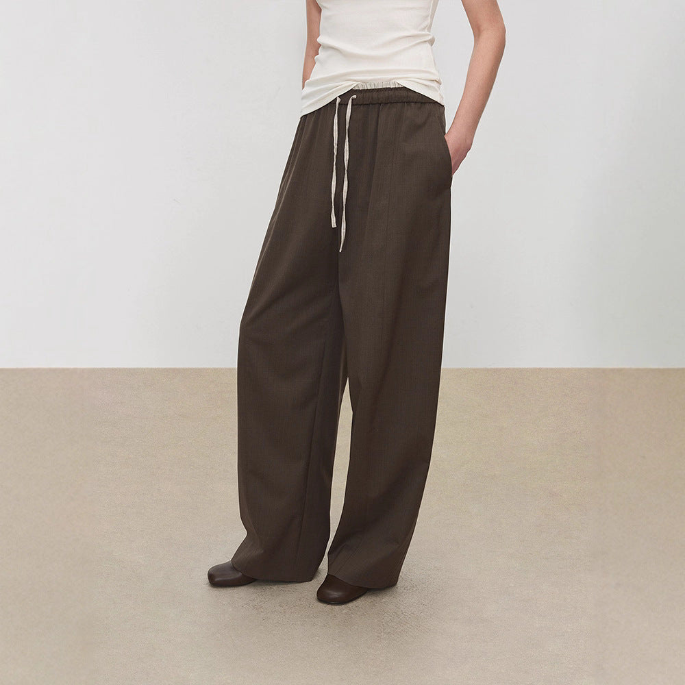 Casual Palazzo pants for women with elastic waistband and side pockets