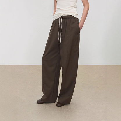 Casual Palazzo pants for women with elastic waistband and side pockets