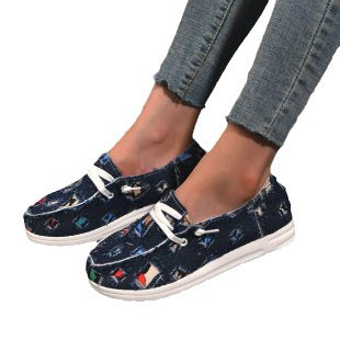 Baskets Slip-On à motifs colorés Chic und Stil pour femmes