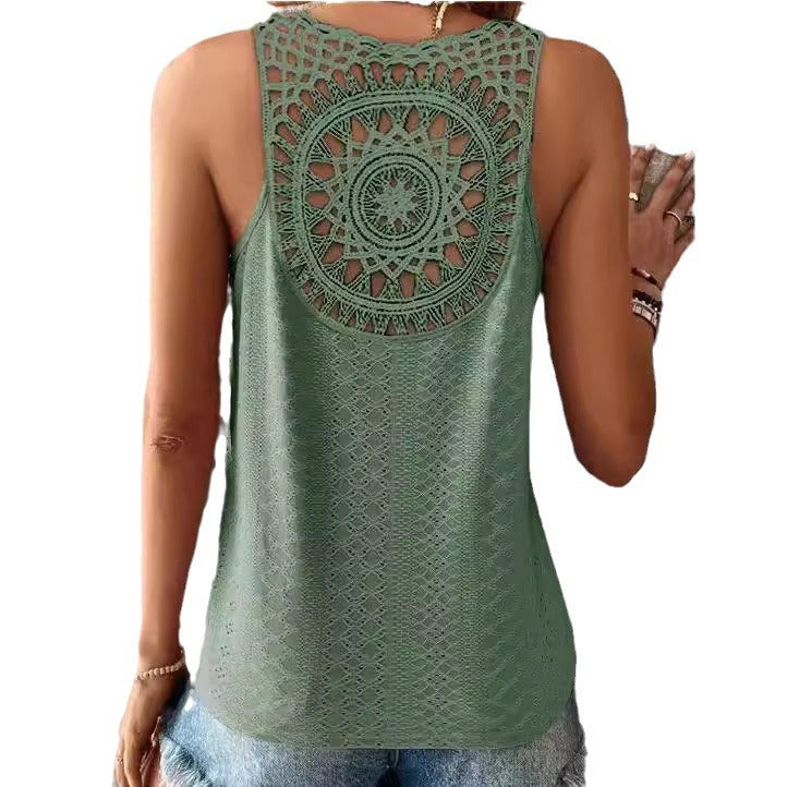 Dames Boho Chic dos en crochet débardeur Chic und Stil