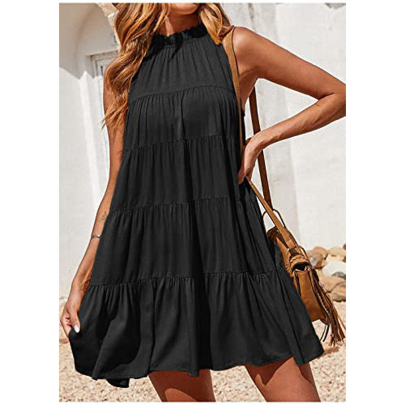 Robe à bretelles à niveaux pour femmes Chic und Stil