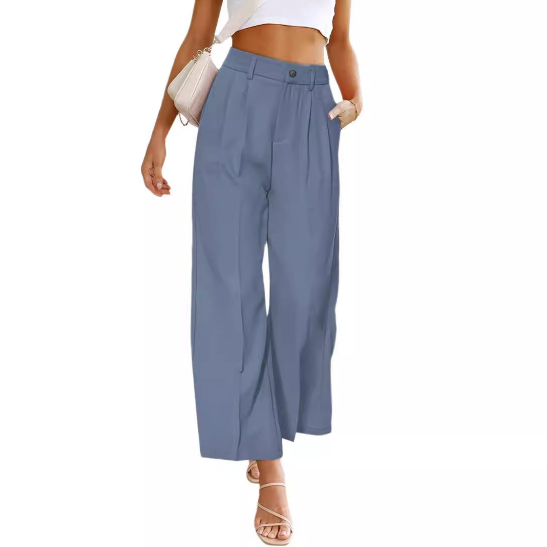 Women's high-waisted wide-leg pants with pleats and elegant cut Chic and Style