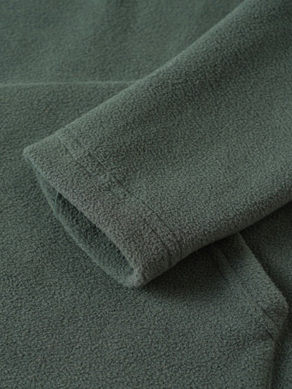 Men's fleece pullover with trendy high collar and practical button details Chic and Style