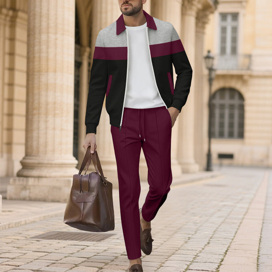 Sport leisure suit for men with a stylish zip-up jacket and comfortable pants Chic und Stil