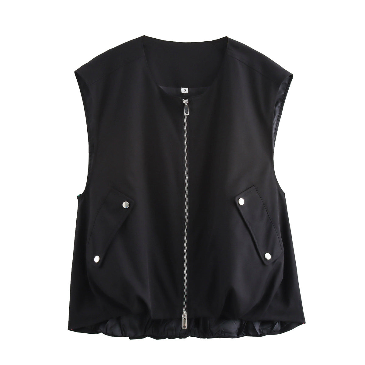 Dames gilet matelassé avec poches pratiques et taille élastique Chic und Stil