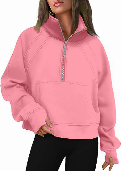 Oversized sweatshirt for women with high collar Chic and Style