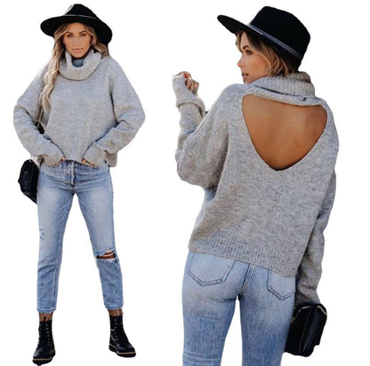 Pull en tricot pour femmes avec col montant et coupe décontractée Chic und Stil