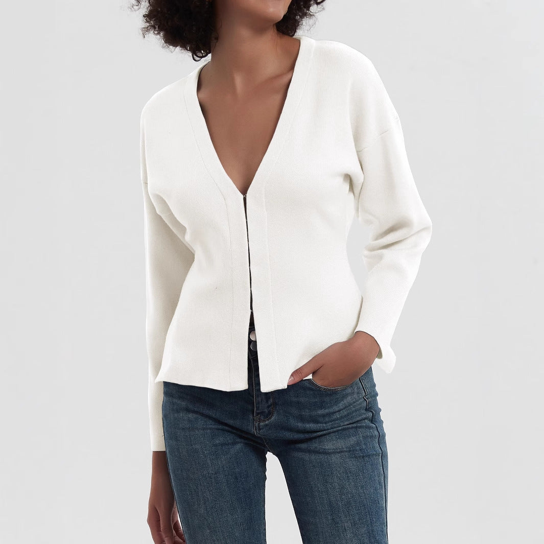 Dames Cardi V en tricot moderne Chic und Stil