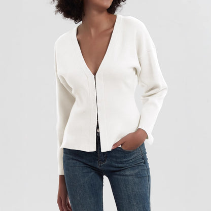 Dames Cardi V en tricot moderne Chic und Stil