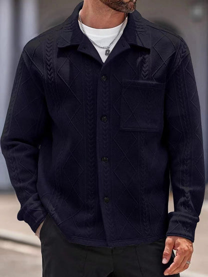 Chemise en tricot pour hommes au design moderne et au tissu texturé Chic und Stil