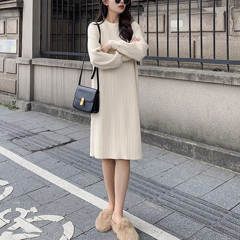 Robe en tricot élégante pour femmes avec design en côtes verticales Chic und Stil